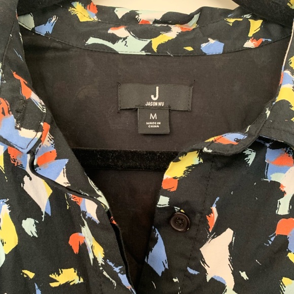 Jason Wu Abstract Floral Midi Dress - Picture 3 of 5